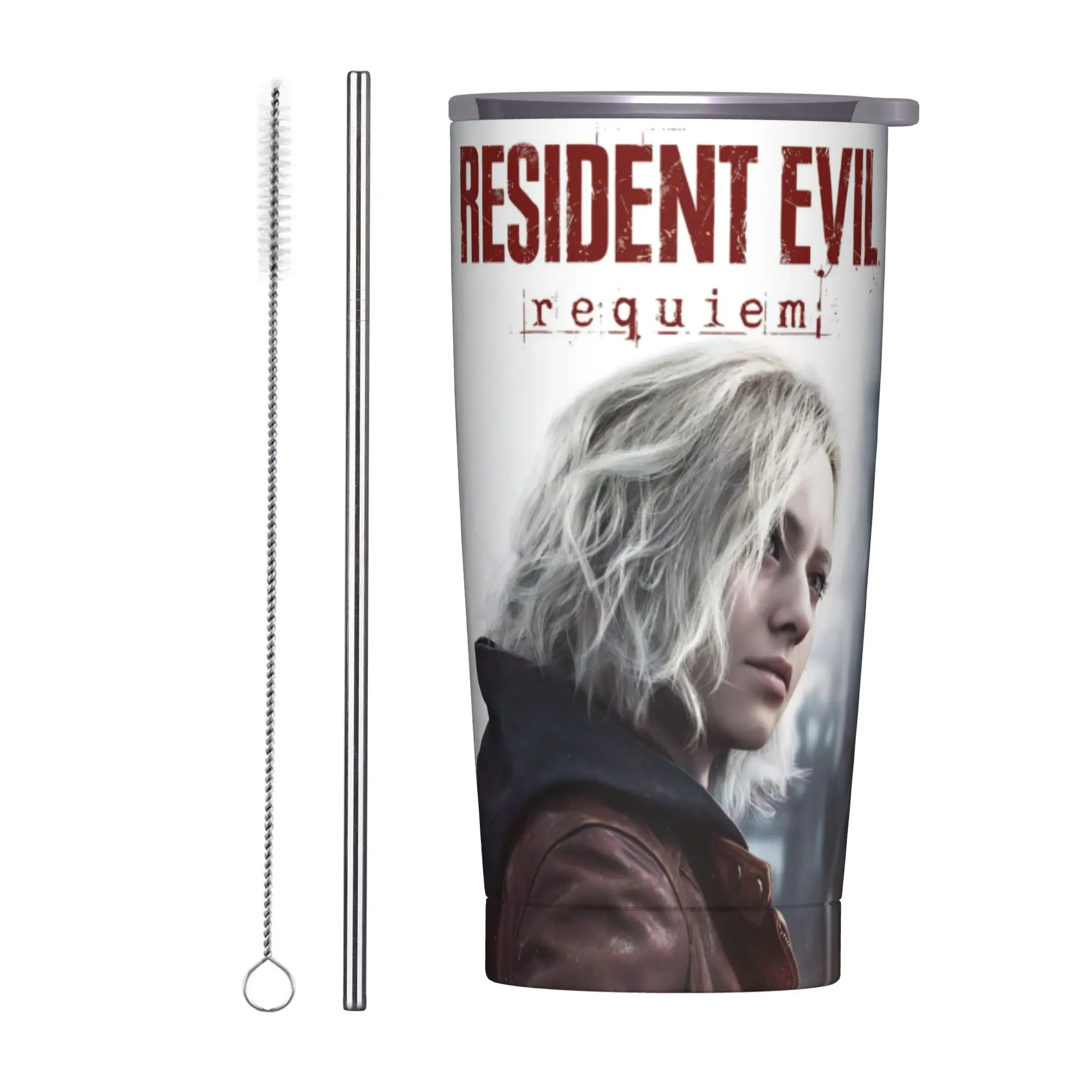 Residents Evils 9  Tumbler Vacuum Insulated Games Thermal Cup Stainless Steel Double Wall Mugs Water Bottle 20oz