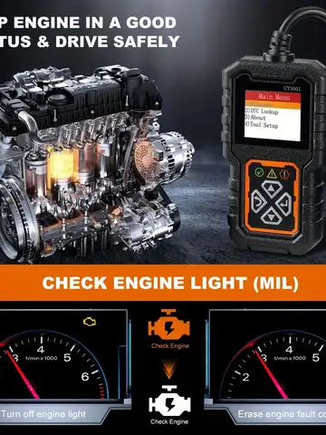 Car OBD2 Scanner Diagnostic Tool Code Reader Voltage Tester Engine Fault Code Scanner Automotive Fault Detection Tester CY3001