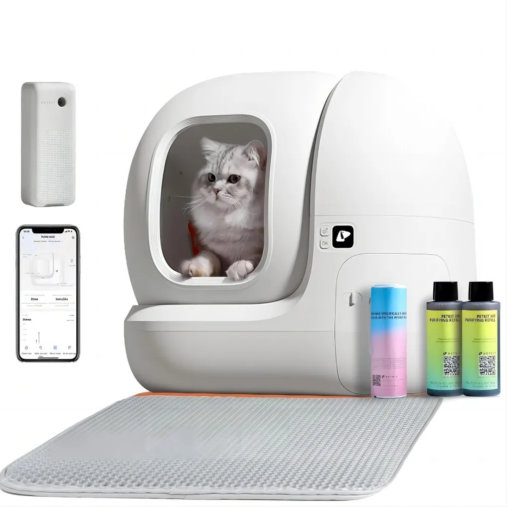 

PETKIT PURA MAX Smart Auto-Clean Intelligent Cat Litter Pan Triple Deodorisation APP Controlled Cat Litter Pan