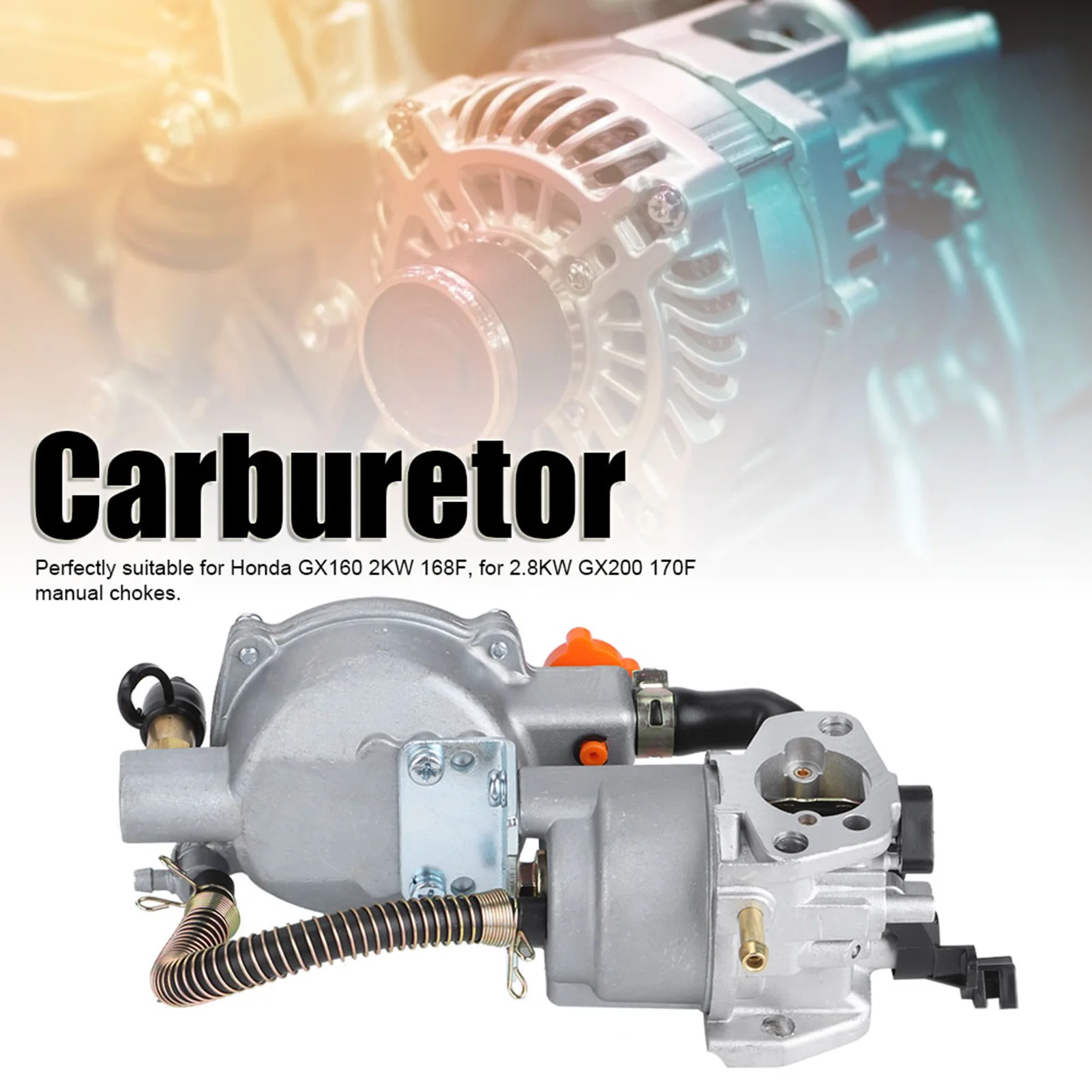 

Carburetor Generator Fuel Carburetor LPG NG Conversion Kit for 2.8KW GX200 170F Manual Choking Coil Fuel Carburetor