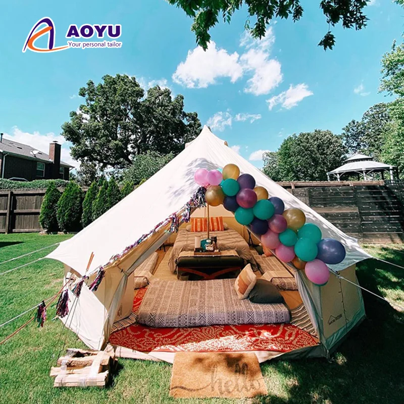 

Outdoor Camping Waterproof Yurt Waterproof Large Canvas Tents Luxury Moroccan Bedouin Tent