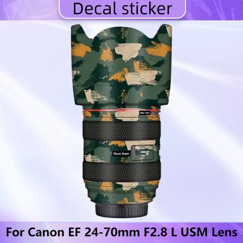 For Canon EF 24-70mm F2.8 L USM Lens Sticker Vinyl Wrap Film Lens Body Protective Sticker Protector Coat EF 24-70 2.8 F2.8 F/2.8