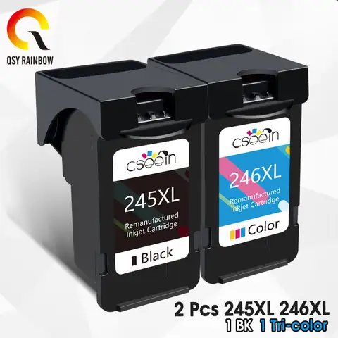 QSYRAINBOW 245XL 246 XL Cartuccia d'inchiostro per Canon 245 246 Compatibile Pixma IP2820 MX492 490 MG2420 2520 2920 TS202 Stampante