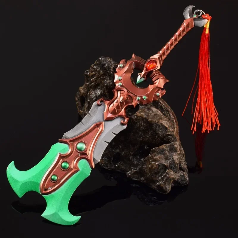 

21cm Apolyon The Soul Render World of Warcraft Game Peripherals Two Hand Weapon Ornaments Collection Desktop Display Gift Toy