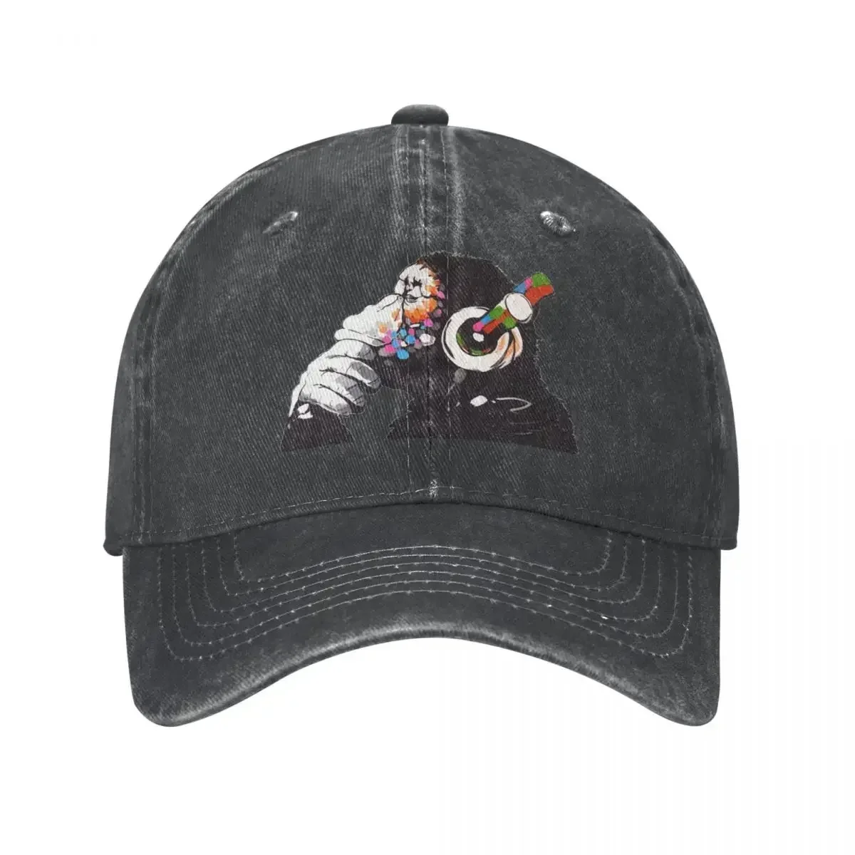New Banksy DJ Monkey Thinker Baseball Caps Distressed Washed Graffiti Artist Cool Snapback Cap Workouts Adjustable Fit Caps Hat