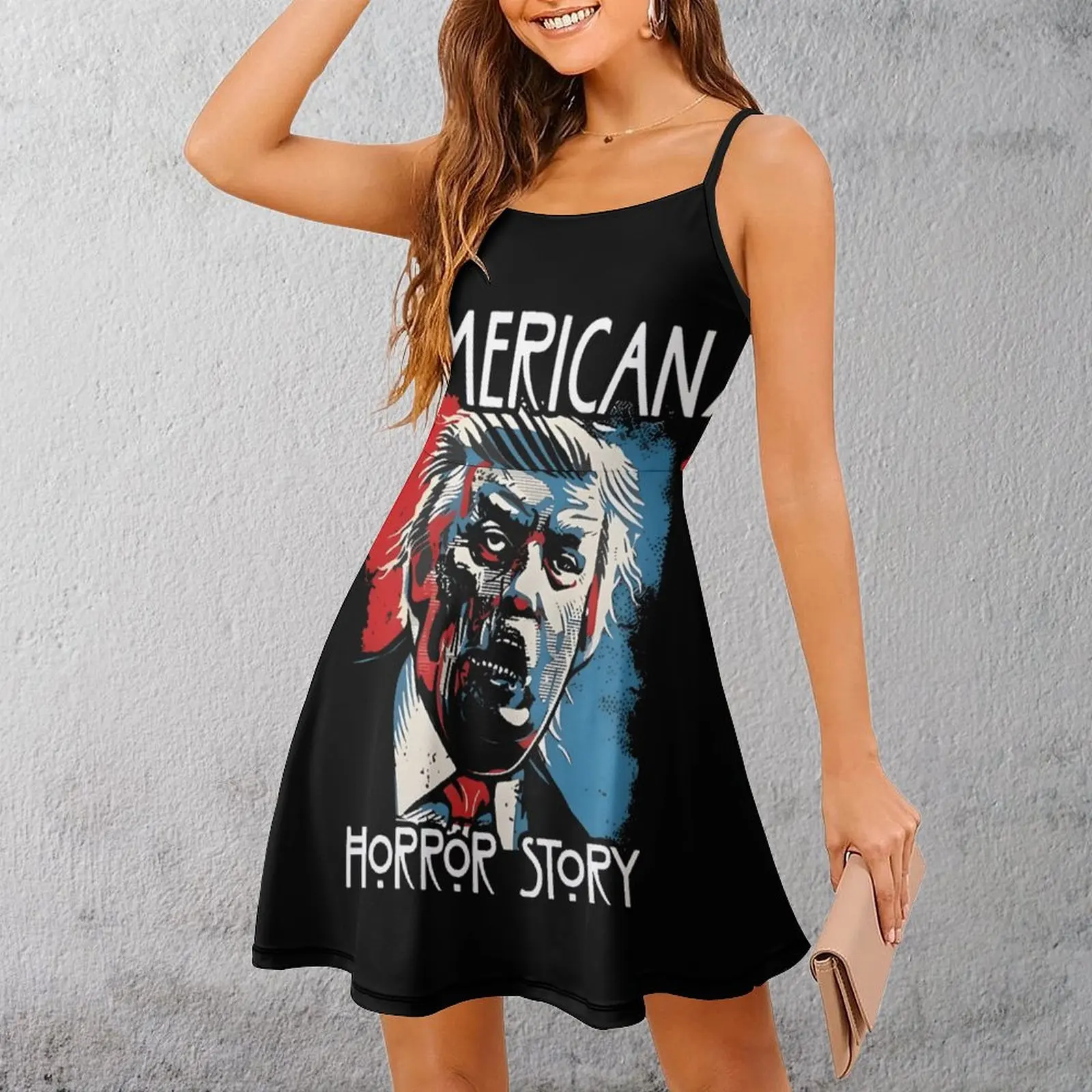 

American Horror Story Art Print Graphic Exotic Woman's Gown Women's Sling Dress Humor Graphic Parties Dresses