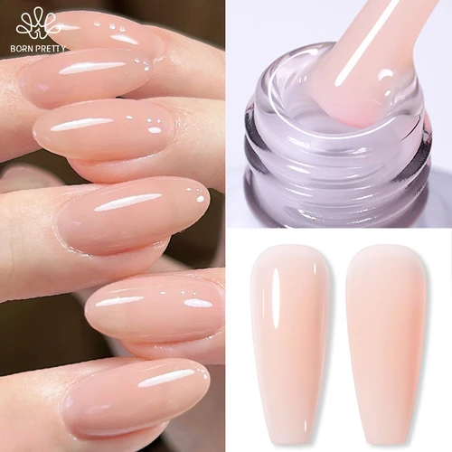 Imagen 1 del producto BORN PRETTY 4 en 1 Jelly Nude extensión rápida esmalte de uñas en Gel 10ml de construcción rápida fortalecedor de uñas Gel engrosamiento manicura