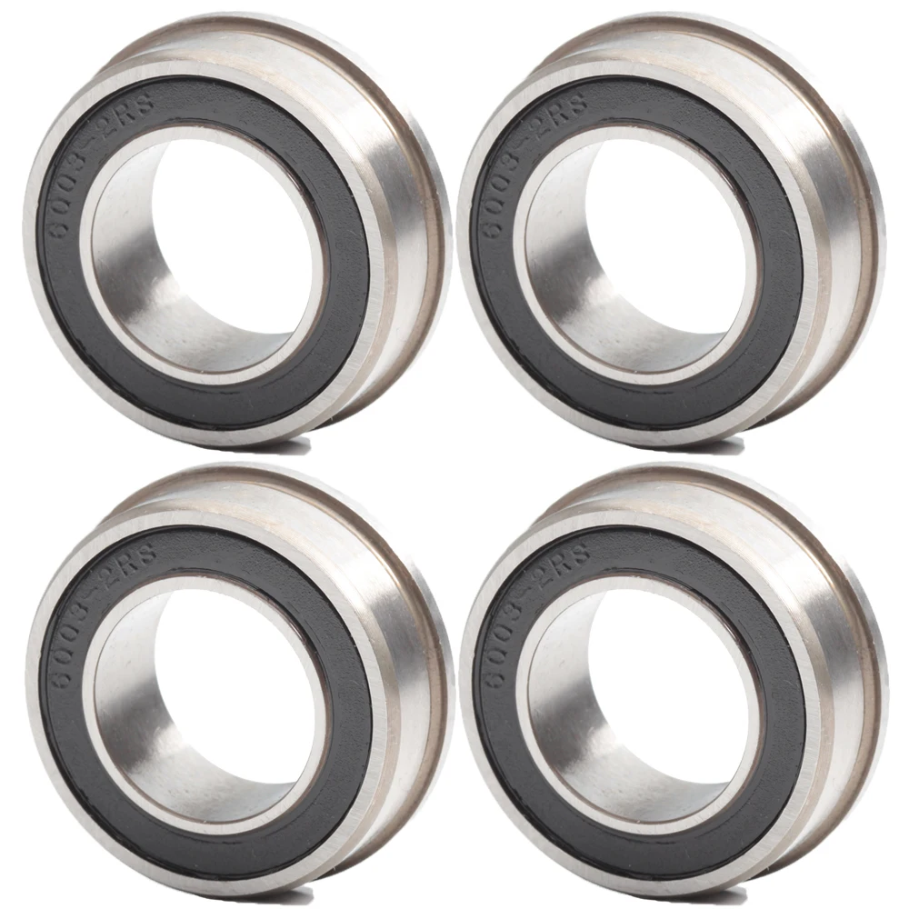 F6003 Wheelbarrow Bearing ABEC-3 20*35*11 mm ( 4 PCS ) Push truck Garden Trolley 20 Garden Cart Wheel Flange Ball Bearings