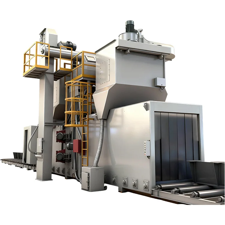 Fully Automatic Roller Conveyor Shot Blasting Machine Customized Reliable for Factory Steel Cleaning