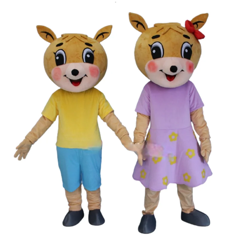 Custom Tibetan Antelope Cartoon Doll Costume Mascot Deer Headgear Performance Props Custom Deer People Wear Dolls