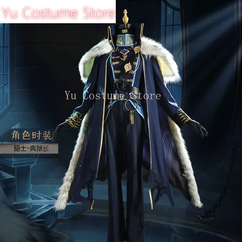 Yu Identity V Hermit Alva Lorenz Warden Skin Game Suit Handsome Gothic Uniform Cosplay Costume Halloween Party Outfit