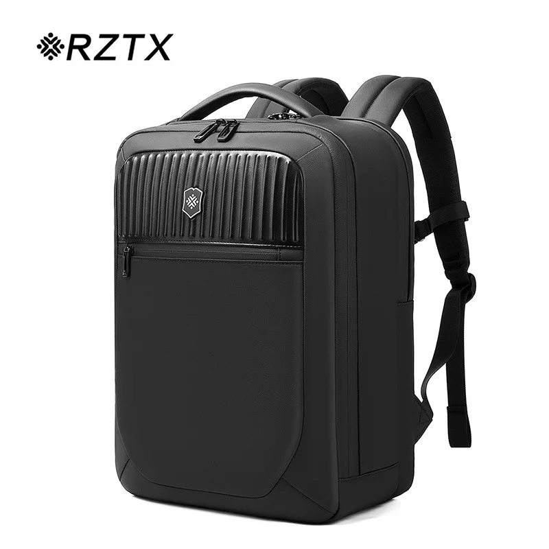 Men's Large Capacity Waterproof Laptop Backpack Logo Simple Design for Business Travel Oxford Polyester