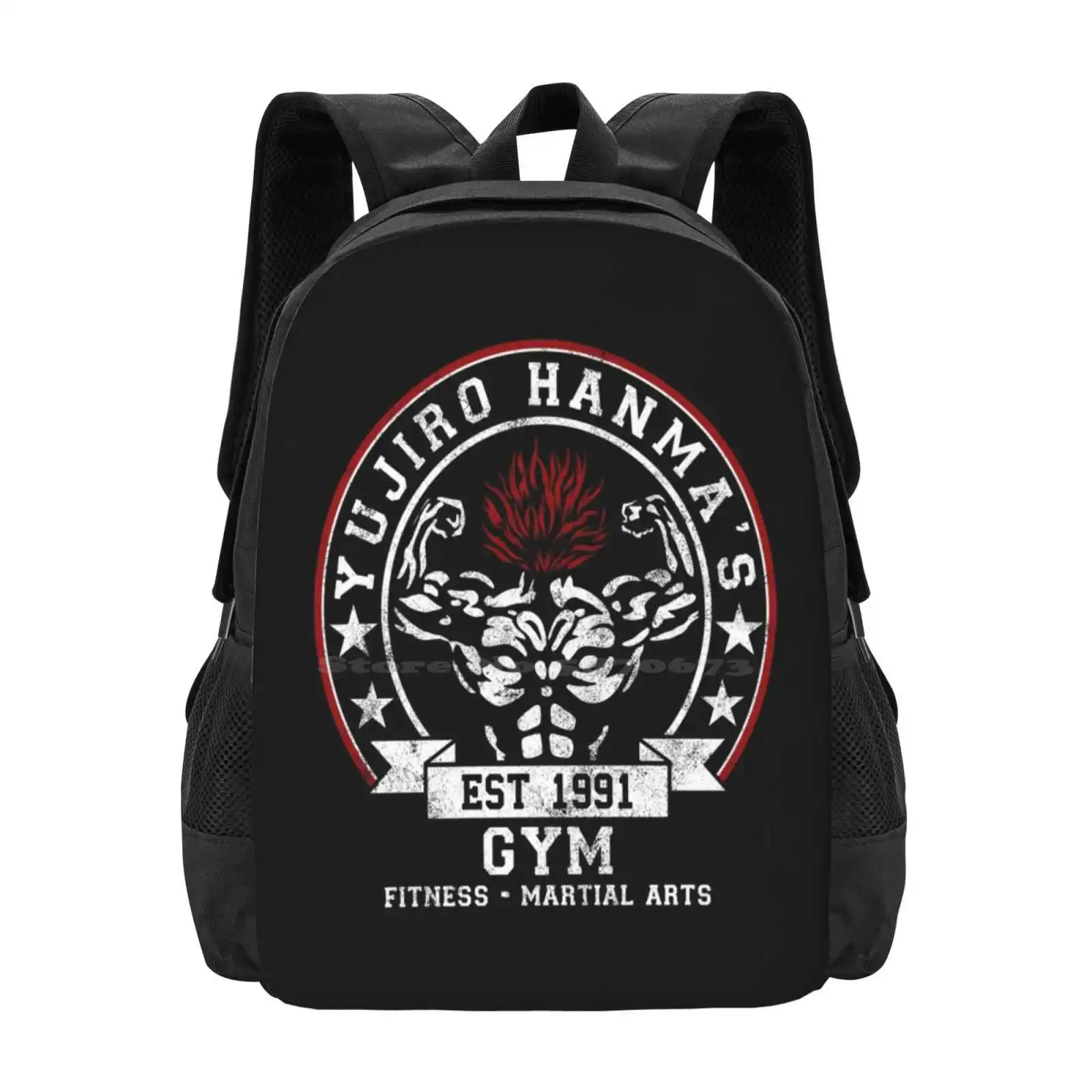 Strongest Gym On Earth Hot Sale Backpack Fashion Bags Anime Manga Grappler Baki Dou Martial Arts Dojo Fighting Manly Macho