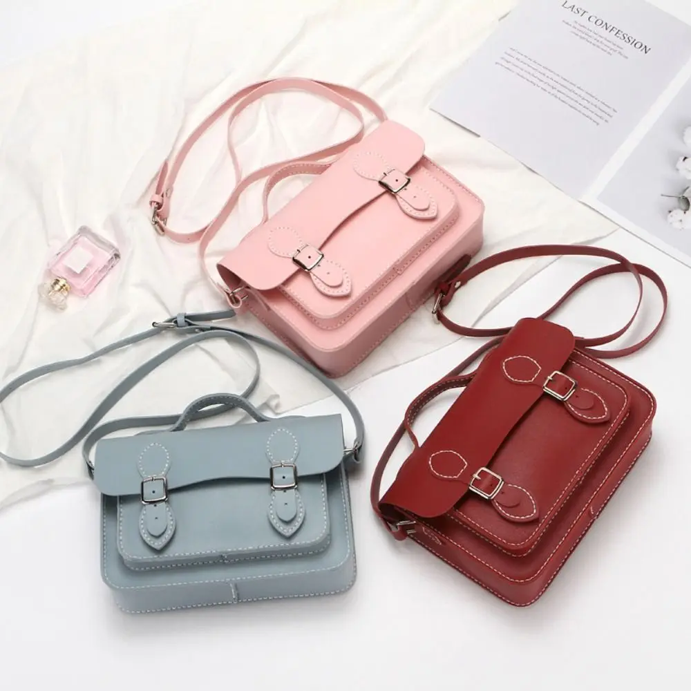 PU Leather DIY Material Bag Vintage DIY 10 Colors Shoulder Crossbody Bag Hand-stitched Self-made Bag Women