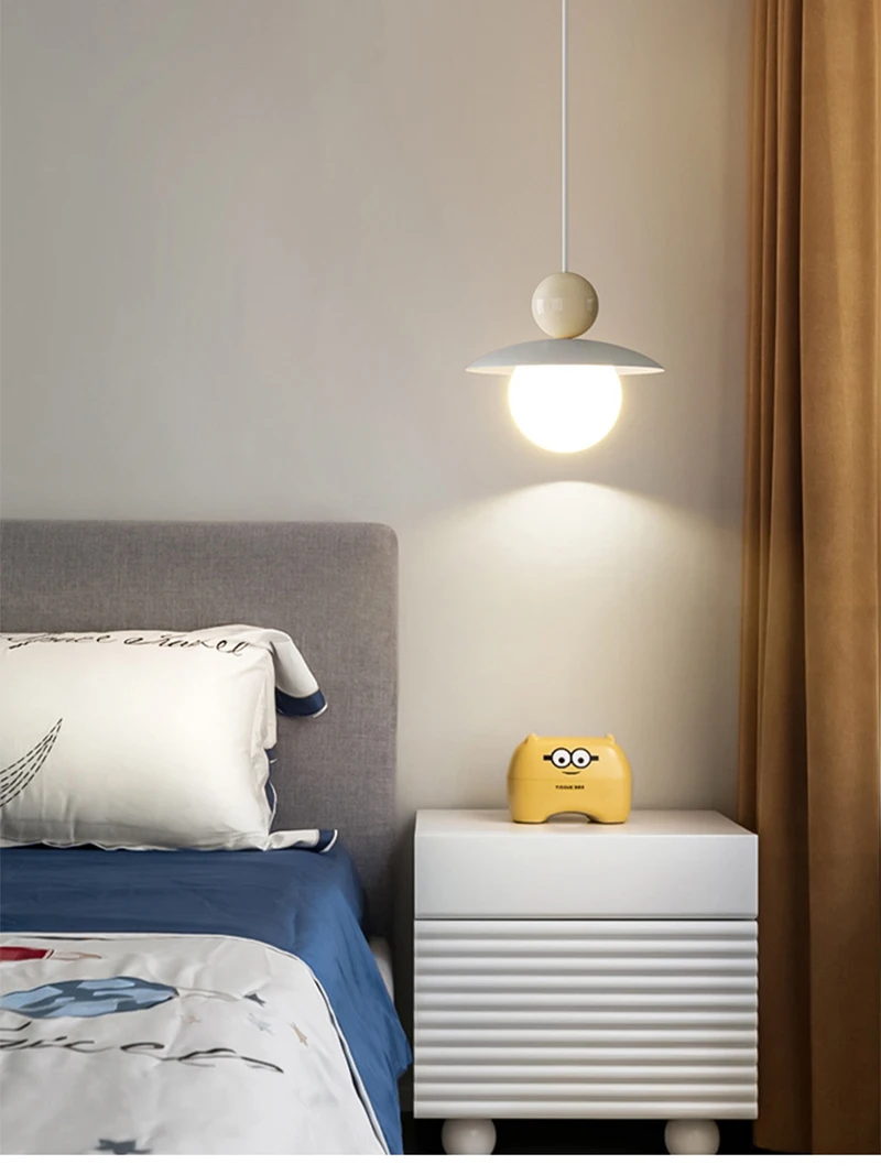 Nordic LED Pendant Light Cream Style Modern Hanging Lamp Indoor Lighting Room Decor Chandeliers For Living Room Bedside Bedroom