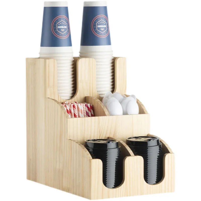 Acrylic Display Stand Milk Tea Shop Multi-layer Cup Holder Efficiency Enhancer Shop Presentation Rack and Organizational Shelf