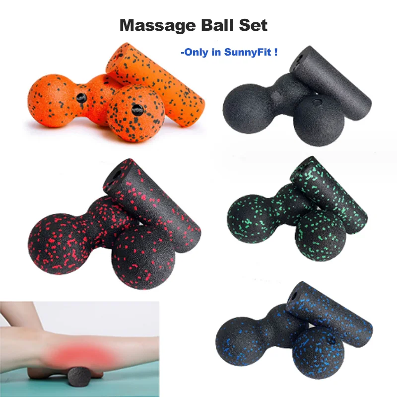 Massage Ball Set EPP Mini Foam Roller Peanut Ball High Density EPP Yoga Pilates Muscle Pain Relief