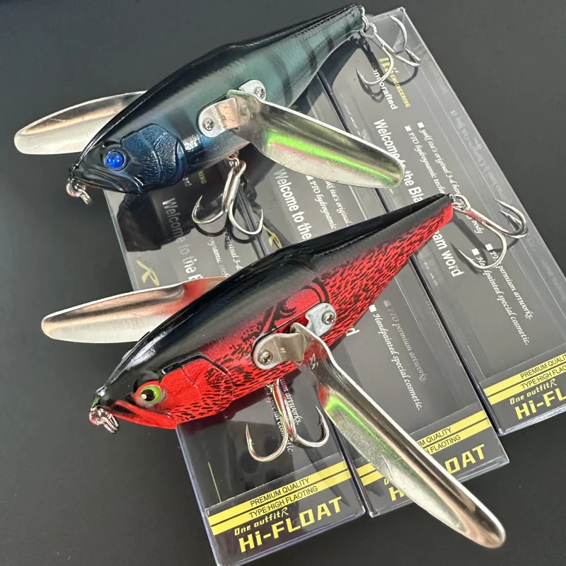 

2-piece BLACK TREAM 119F 33.8g Wave Crawling Trembling Swinging Water Surface Series Fish Bait Hard Bait 8141