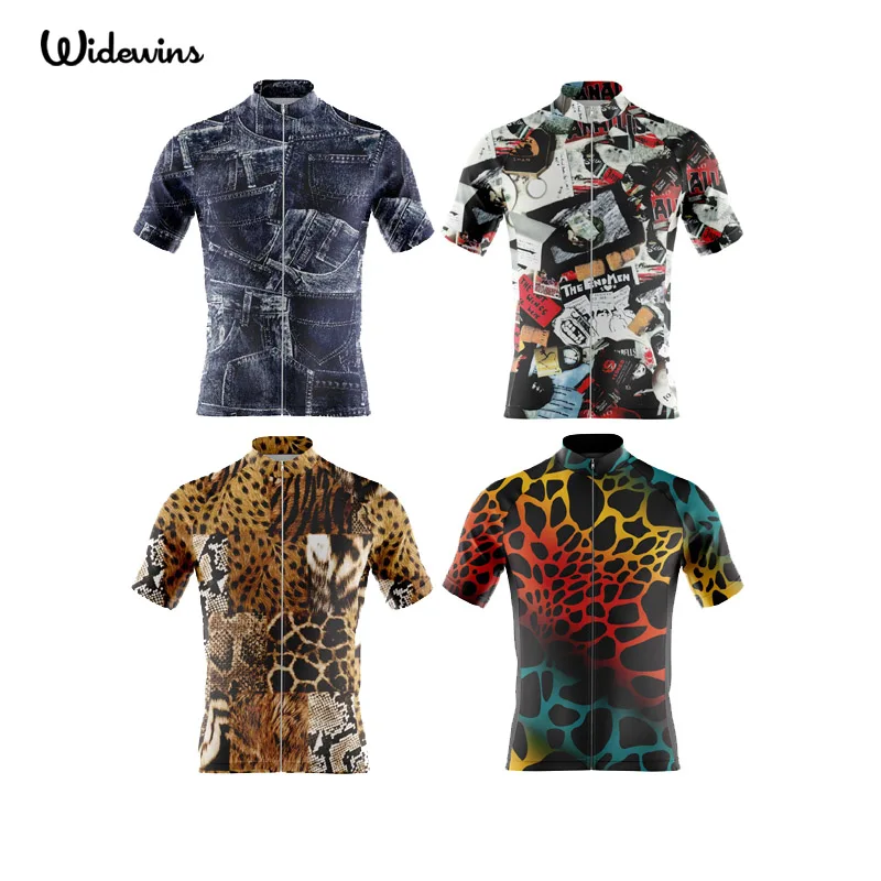 

New Profession Team Men Cycling Jersey Bike Cycling Clothing Top Quality Cycle Bicycle Sports Wear Ropa Ciclismo Leopard Print