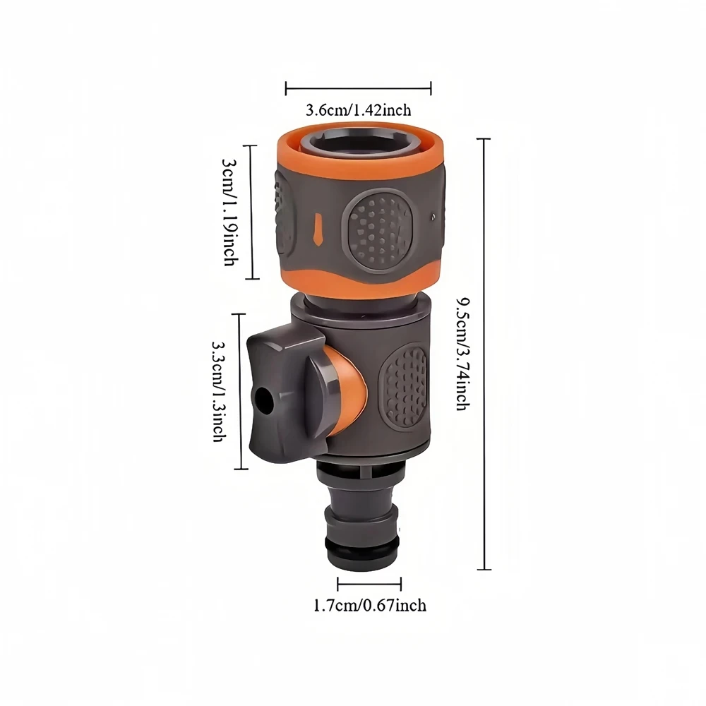 2 Pcs Quick Connect Garden Hose Adapter with Ball Valve Fits 1/2