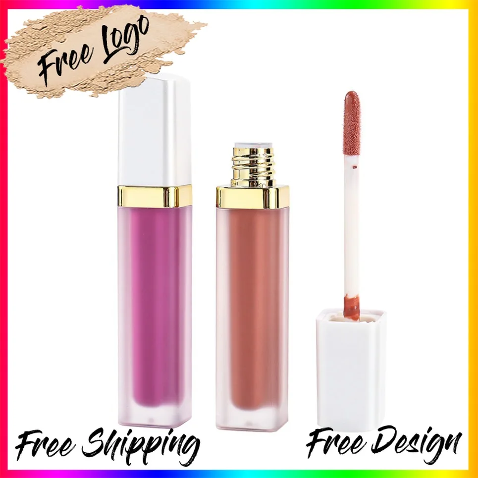 White Cap Vegan Lip Gloss Private Label Long Lasting Liquid Lipgloss Custom Logo Makeup Wholesale