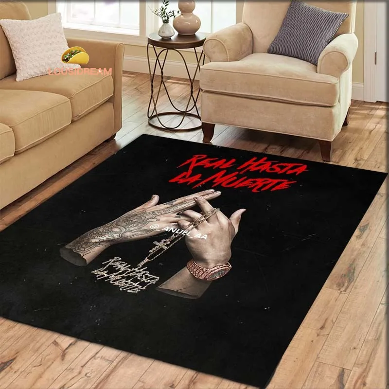 Hiphop Rapper Anuel-AA Living Room Bedroom Beautiful Carpet Non-slip Carpet Photography Props Birthday Gift Room Carpet Picnic