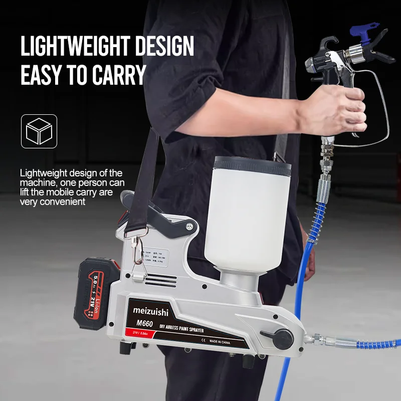 Multifunctional 300W Lithium Airless Paint Sprayer 2L Small Portable Electric Spray Gun for Makita Battery