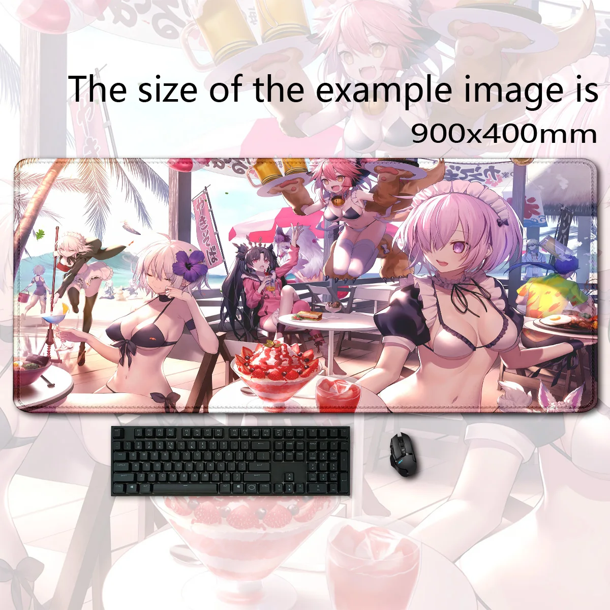 Xxl Computer mousepad Anime Fate Saber Alter PC Gaming mouse pads Large Gamer Mats Keyboard Pad Mat 900X400 Laptop Office Carpe