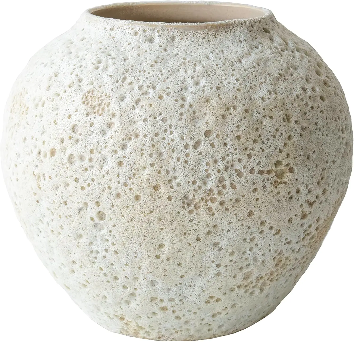 

White Ceramic Vase Flower Vase, Big Textured Vase For Centerpieces, Kitchen, Living Room, Bedroom Decor Gifts