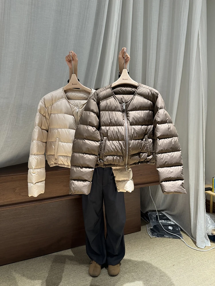 Baseball collar short style down jacket women's winter 2025 new fashion Korean version casual warm thick bread jacket
