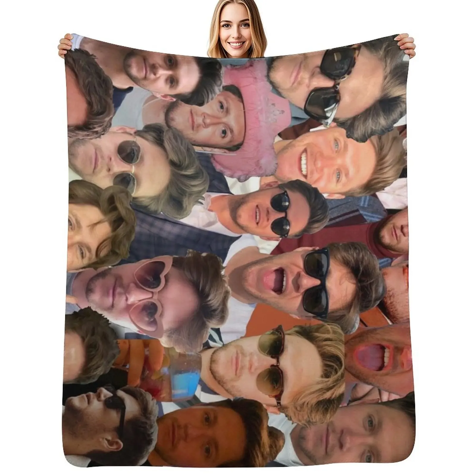 NiallHoran Photo Collage Throw Blanket Soft Warm Blanket Gift for Grandparents