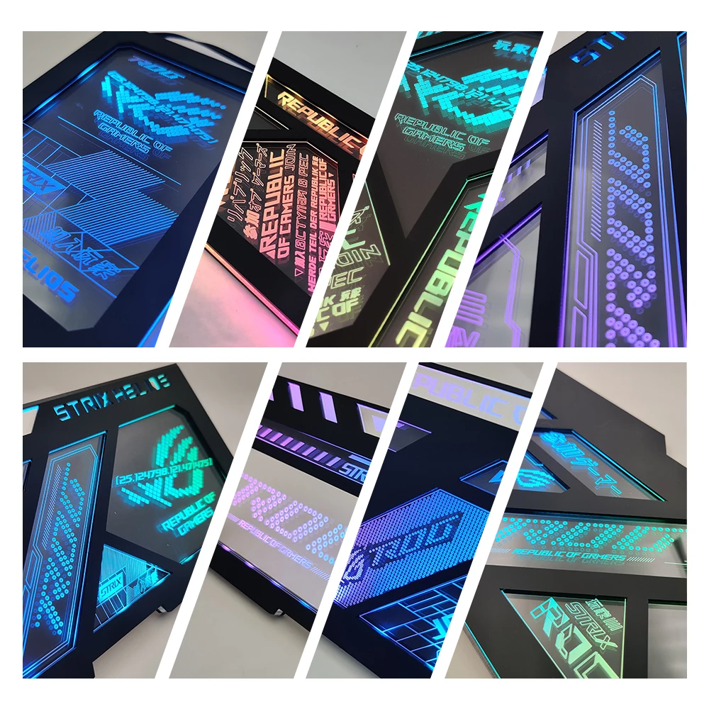 Imagem -06 - Painel de Case com Placa de Iluminação Argb Rog Strix Helios Refit Gravado a Laser uv Personalizado Sudário pc Mod Pcs 2023 Novo Asus-gx601