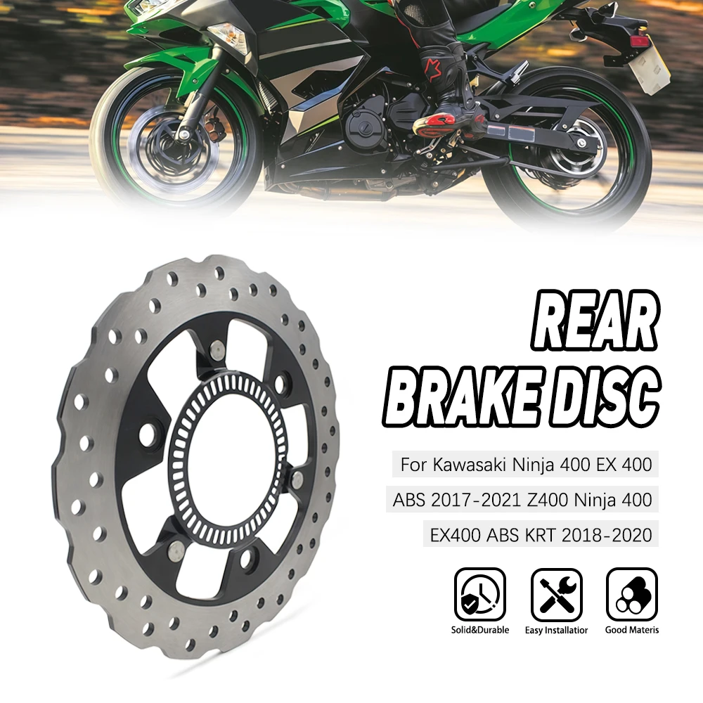 

Motorcycle Accessories Rear Brake Disc Rotor For Kawasaki Ninja 400 2017-2021 Z400 ABS 2018-2020 ABS KRT EX400 GJF FJFA GJFA