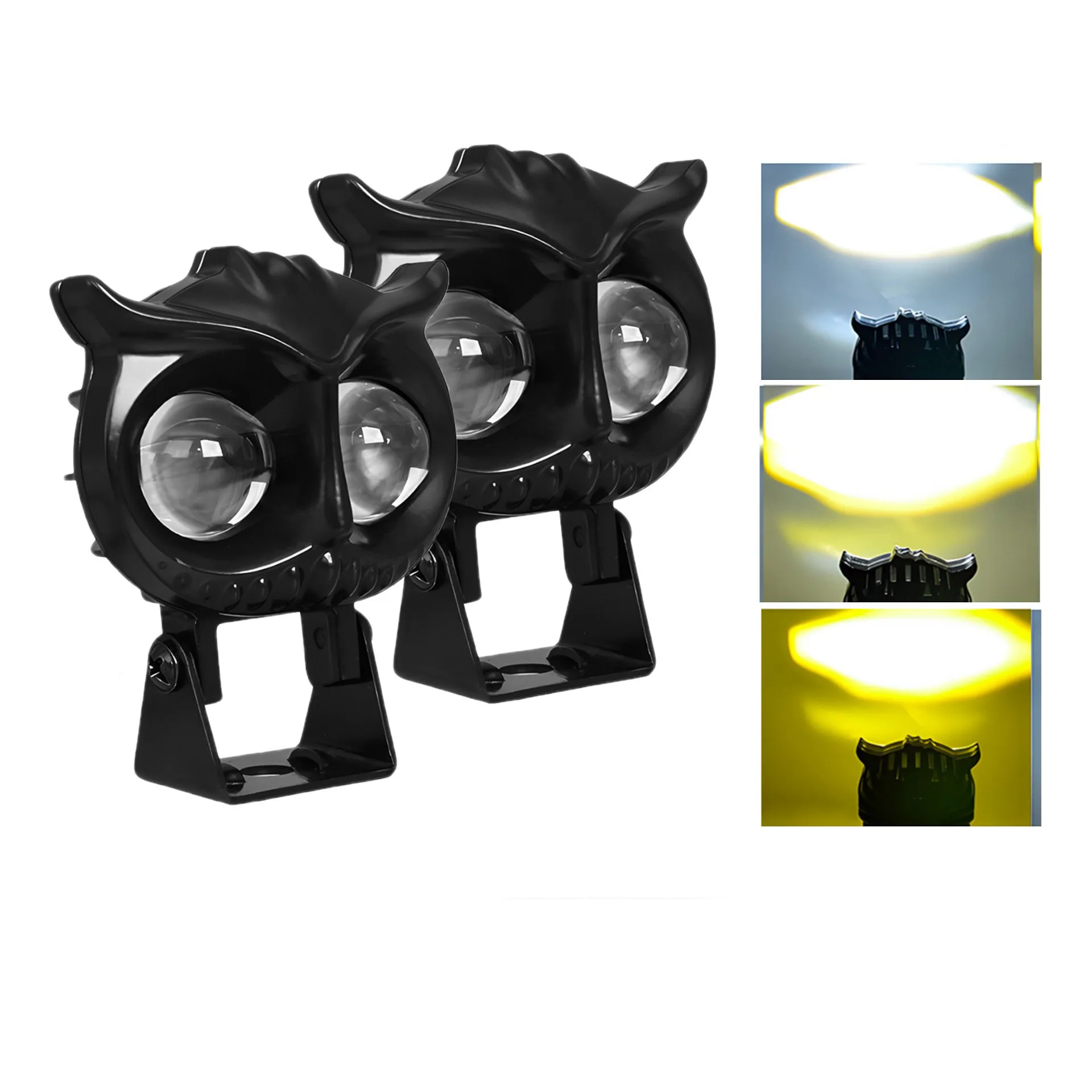 

12V 16W 3000K 6000K LED High Bright Motorcycle Headlight Spotlight with Hi Lo Beam and Strobe for E Bike