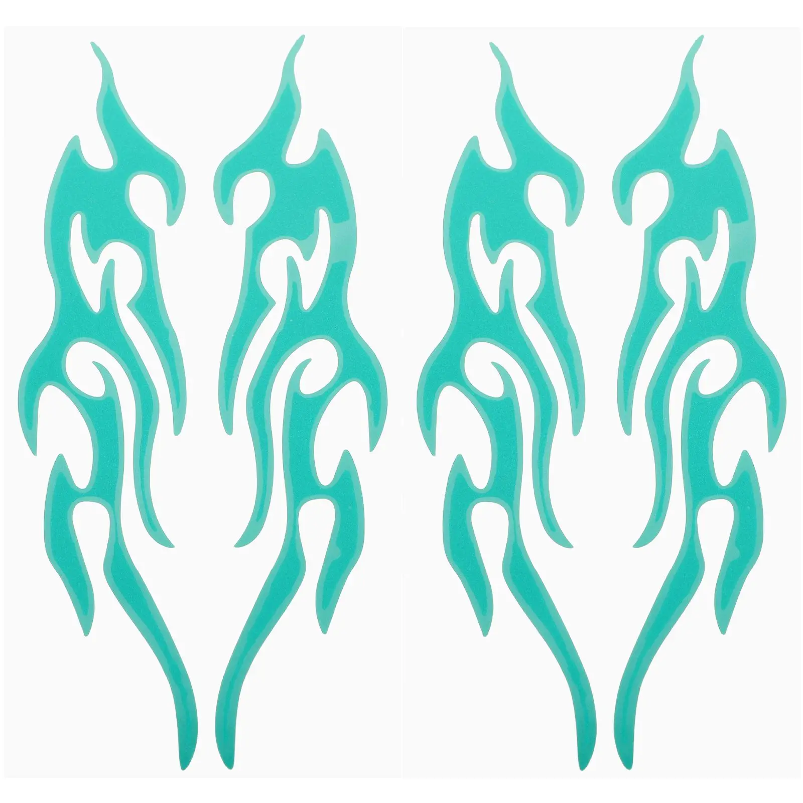 

2Pcs Rearview Mirror Stickers Flame Decals for Car Motorcycle Electric Scooter PVC Reflective Body Stickers Easy Installation