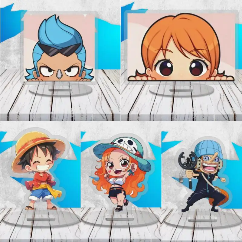 

Anime Cartoons Acrylic Standee for One Piece Franky Nami Monkey D. Luffy Nami Usopp Acrylic Standing Plates Desktop Decoration