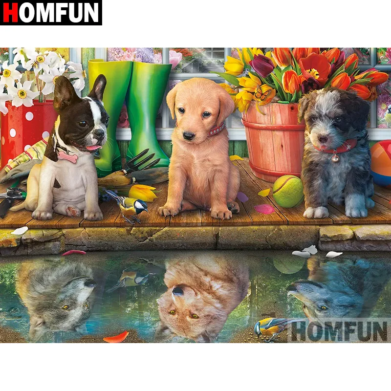 HOMFUN 3D Diamond Painting \