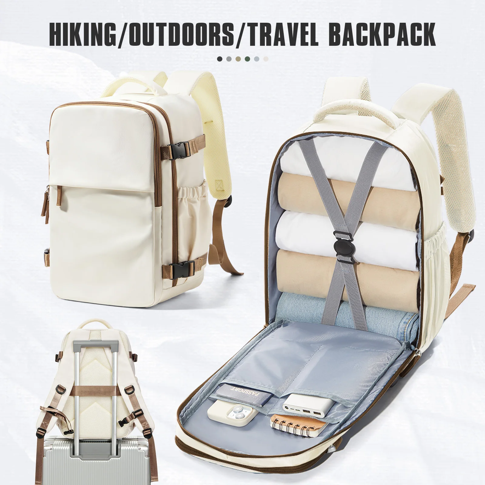 Cabin Airplane Travel Backpack 40x30x20, Hand Luggage Cabin Backpack Wizzair 40x30x20 Carry-Ons Men Women 15.6 inch Laptop Bags