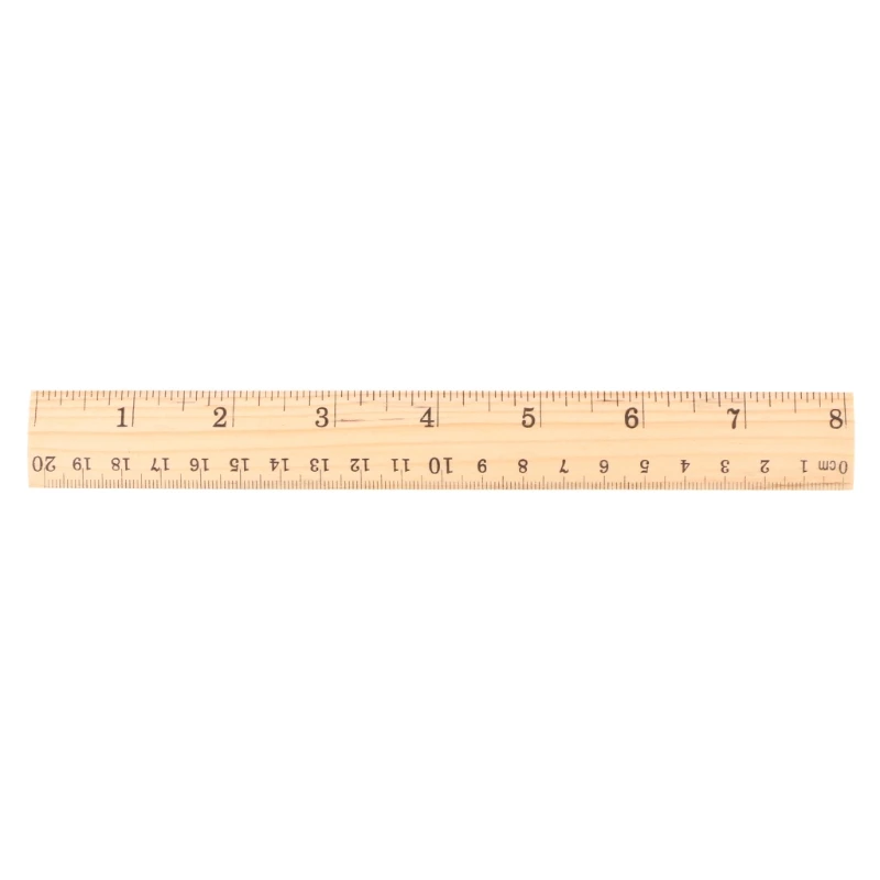 15cm 20cm 30cm Wooden Ruler Double Sided Scale Measuring Tool Supplies for Children Students Drawing Construction Supply