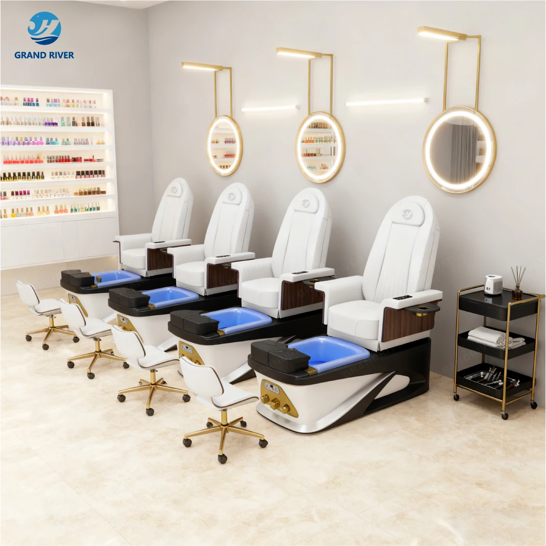 Massage Table,Wholesale Custom Magnetic Jet Electric Spa Pedicure Chairs Luxury Foot Massage Spa Manicure Nail Chair For Pedicur