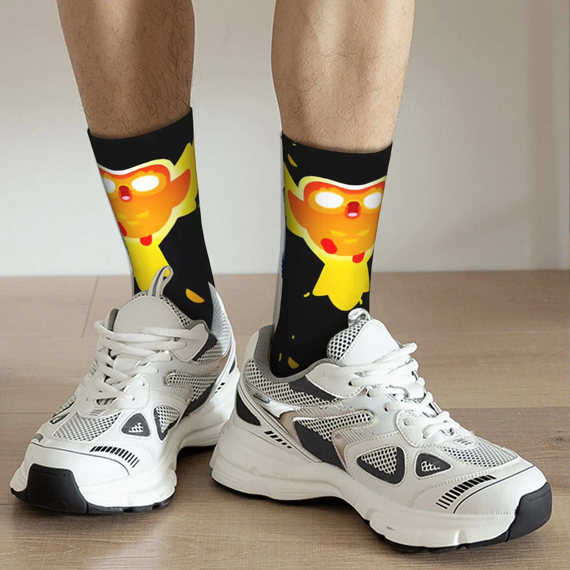 مخصص Kawaii الرجال D-Duolingos فستان النار الجوارب للجنسين الدافئة تنفس ثلاثية الأبعاد الطباعة الكلاسيكية طاقم الجوارب