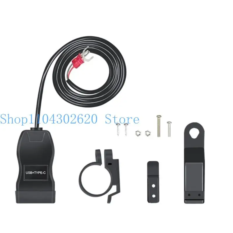 

02DE 60W Motorcycle Handlebar Phone Chargers Quick Supports PD & QC3.0 Protocols Suitable for Most Smartphones Tablets