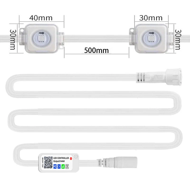 147 FT 90 LED buiten permanent intelligent dakrandlicht Bluetooth APP-bediening waterdicht licht gebruikt voor kerstversiering