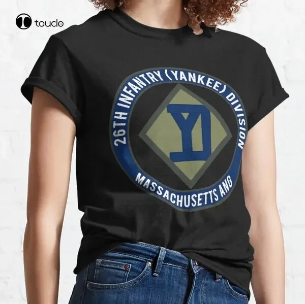 26th infantaria yankee divisão Massachusetts ang clássico camiseta camisas escolares para meninas moda camiseta verão