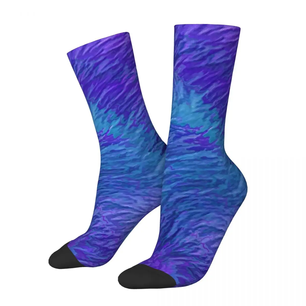 Purple Feather Socks Animal Skin Fashion Stockings Men Medium Soft Climbing Socks Winter Design Anti Skid Socks