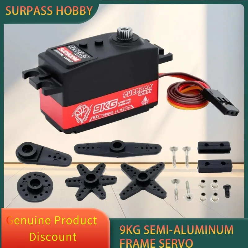 

Surpass Hobby 9KG Digital Servo Metal for 1/10 1/8 High-Speed RC Car Aircraft RC Boat Smart Robot RC Model CarRobot Drone