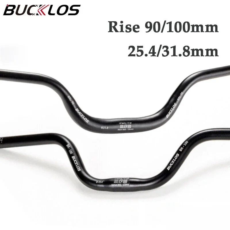 25.4mm 31.8mm Bike Handlebar 90/100mm Hi-Rise Bar Al for Brompton DH Bicycle Riser Bar 620/720mm M Handle Bar Cycling Parts