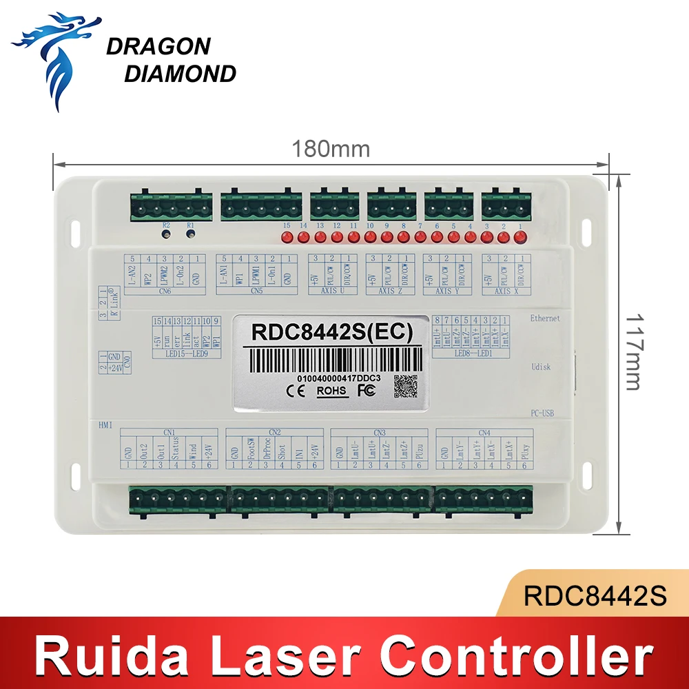 Standard Set RDC8442S(EC) Ruida CO2 Laser Controller System for CO2 Laser Engraving Cutting Machine Upgrade RDC6442G RDC6442S