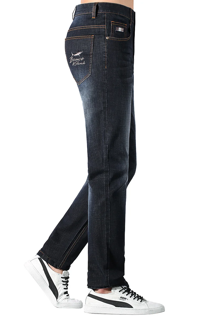 2023 Summer Men's Jeans Bruce&Shark Man Pants Straight Leg Loose Style stretching Cowboys Jeans For Man Clothing Big size 40