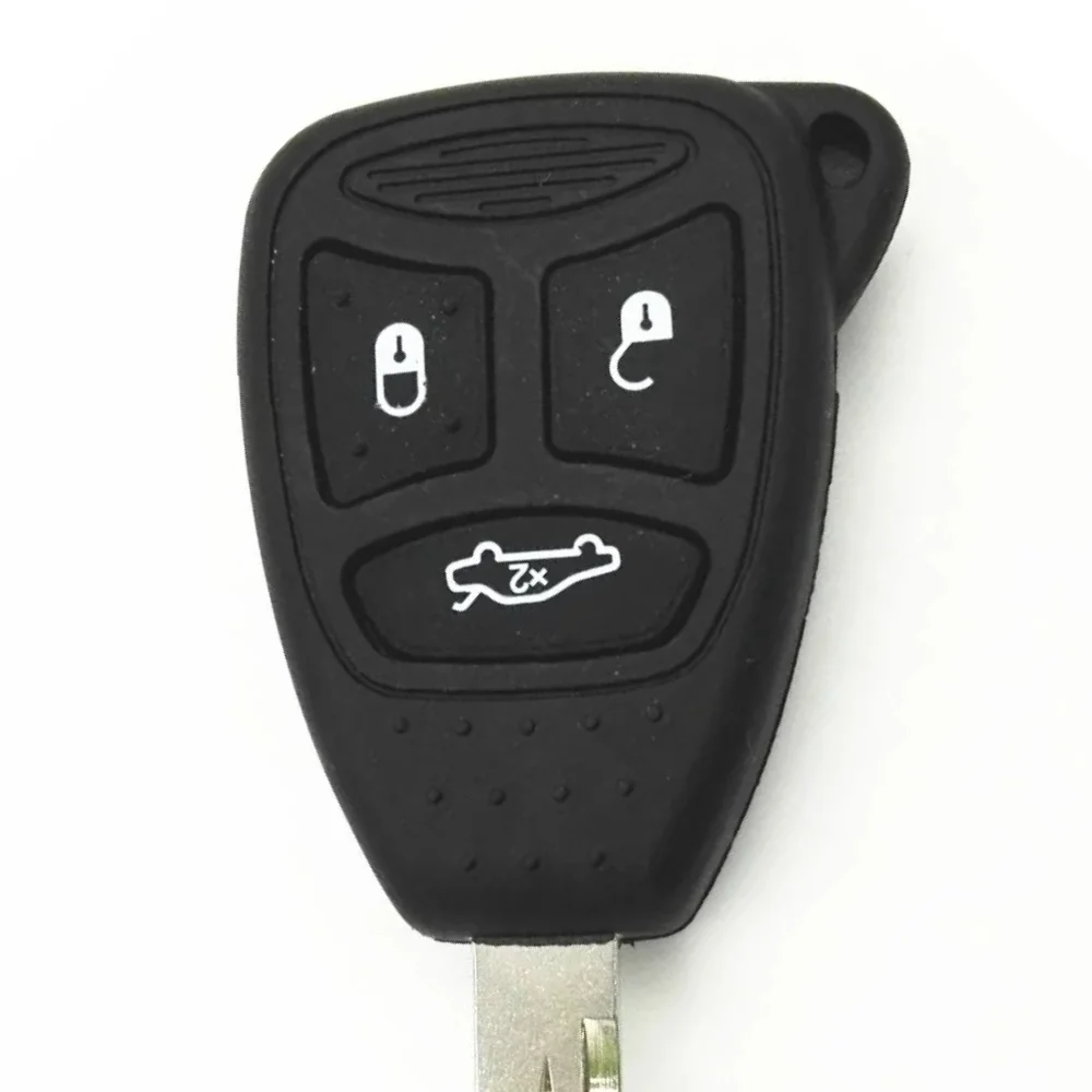 3 Big Button Car Blank Key for Chrysler 300 Jeep Compass Wrangler Patriot Replacement Shell Remote Case Cover Fob